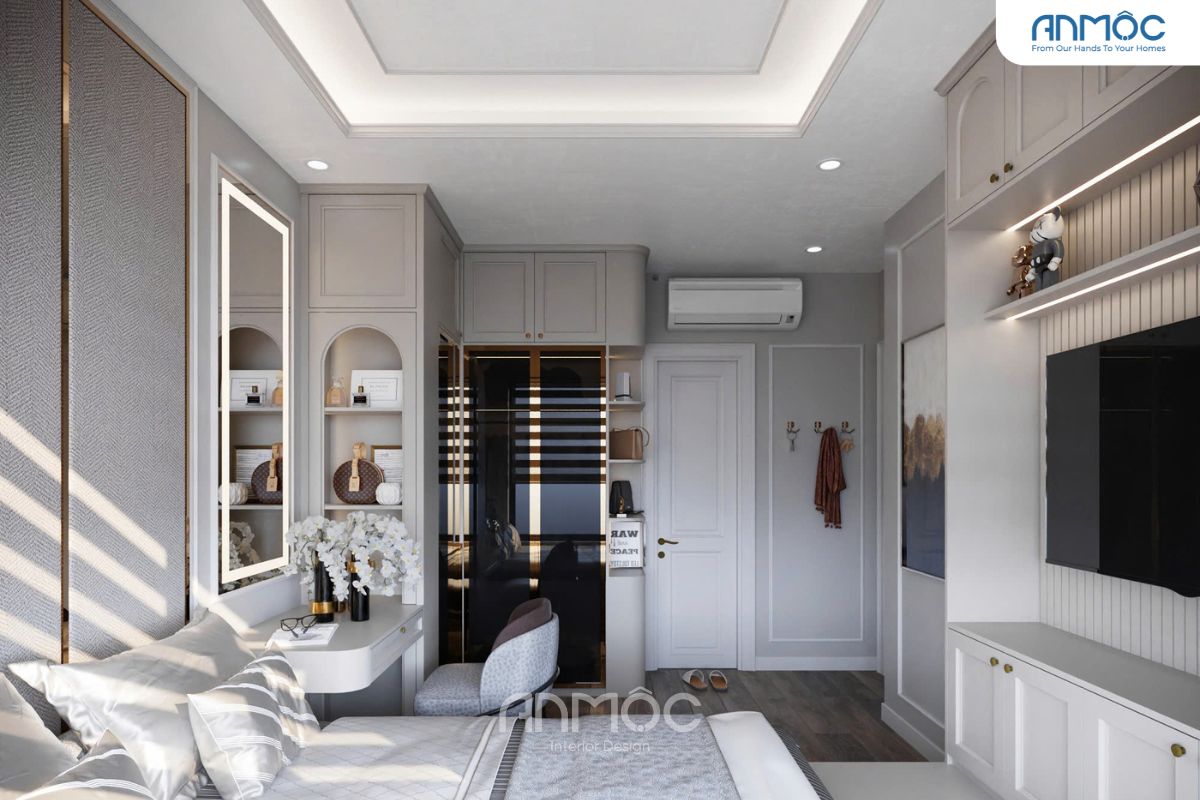 Tổng quan phòng ngủ master Mizuki Park 80m2