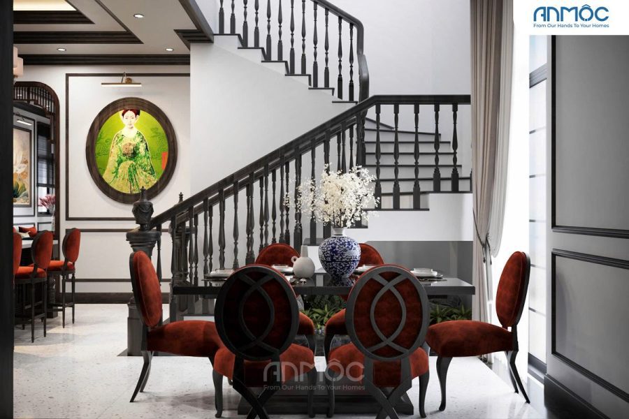 Cận cảnh nội thất khu vực bàn ăn
