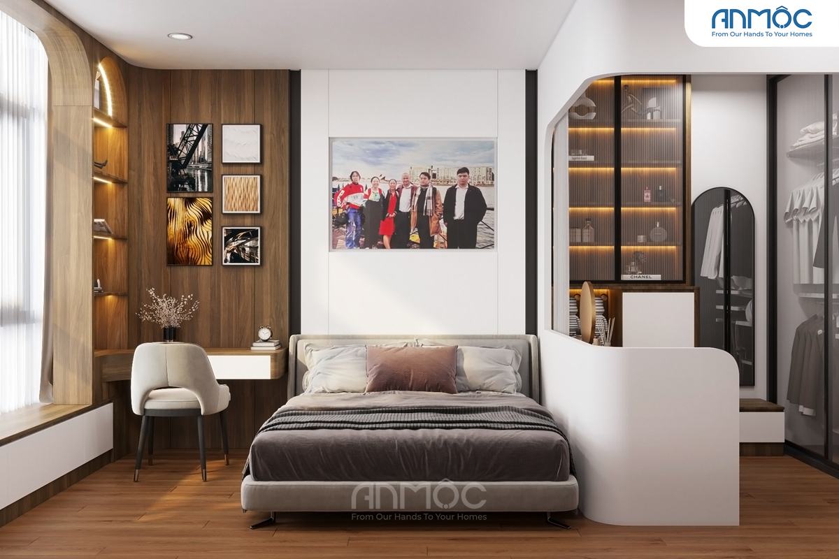 Tổng quan thiết kế nội thất phòng ngủ nhà phố 24m2 Tân Phú