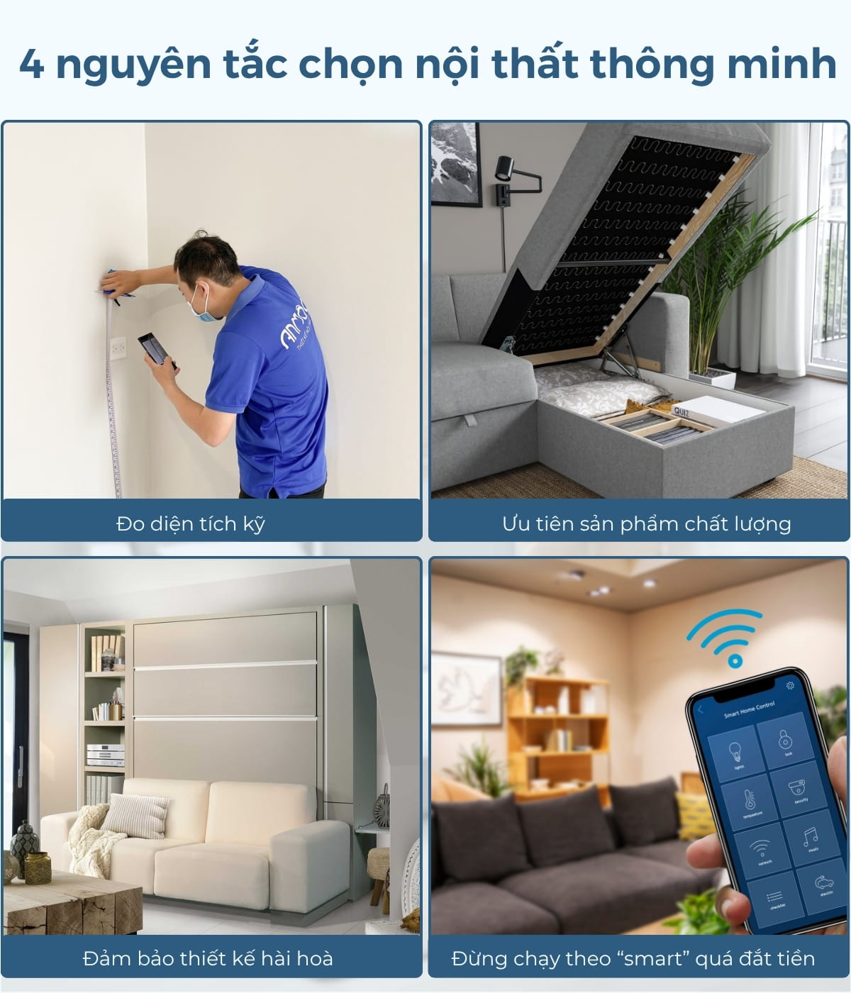 4 nguyên tắc khi chọn nội thất thông minh?