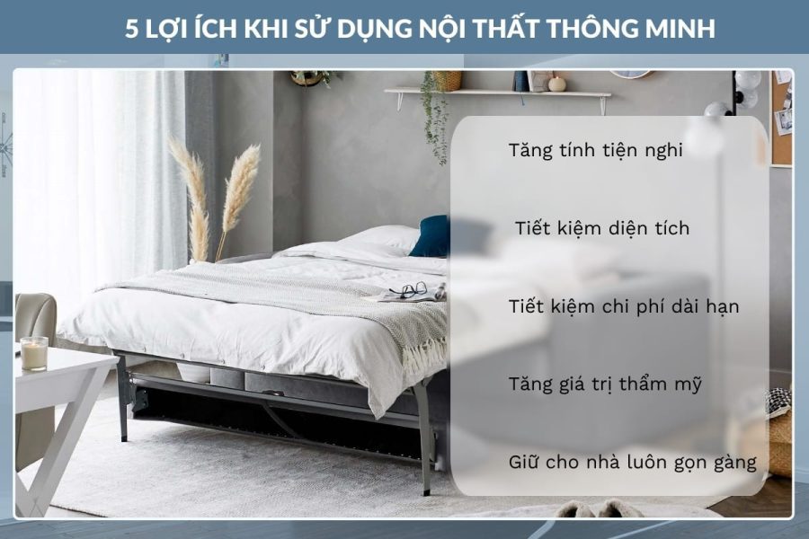 Lợi ích khi sử dụng nội thất thông minh