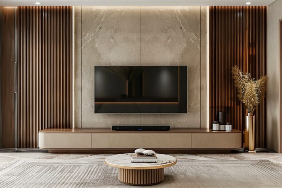 Mẫu thiết kế nội thất chung cư gỗ óc chó sang trọng, thanh lịch