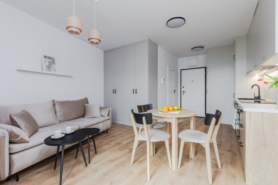 Mẫu thiết kế nội thất chung cư 30m2 không gian mở tạo sự thoáng đãng