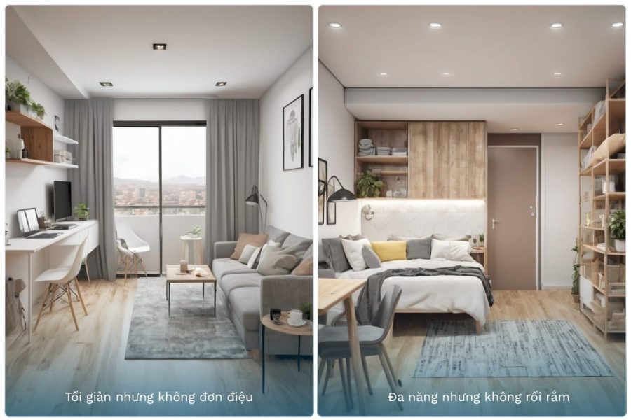 Nguyên tắc cốt lõi khi thiết kế nội thất căn hộ 30m2