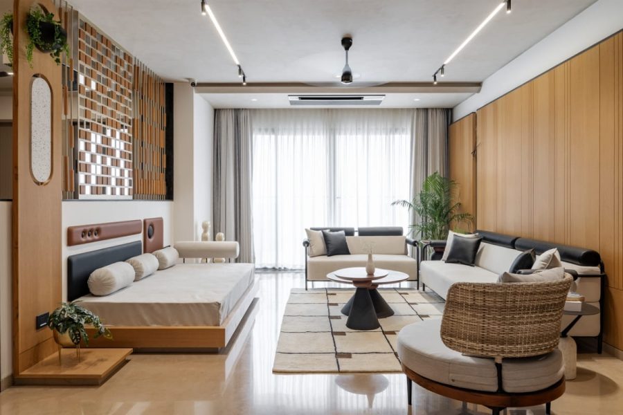 Nội thất chung cư gỗ tự nhiên phong cách hiện đại, tối giản