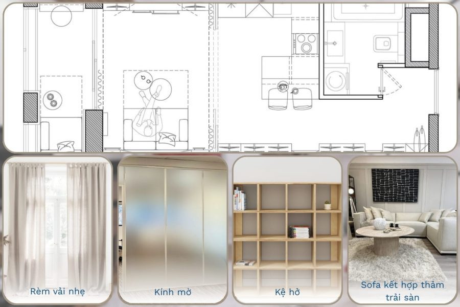 Thiết kế nội thất chung cư 30m2 dành cho người sống một mình, yêu sự tối giản