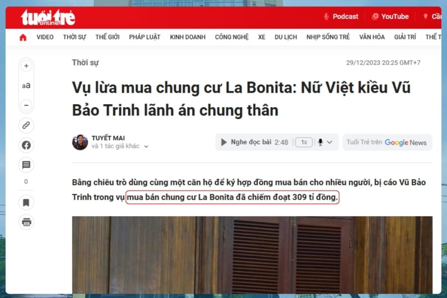 Vụ lừa mua chung cư La Bonita