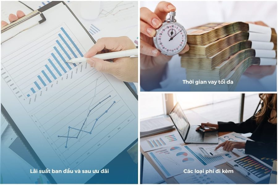 Yếu tố chính so sánh khoản vay giữa các ngân hàng