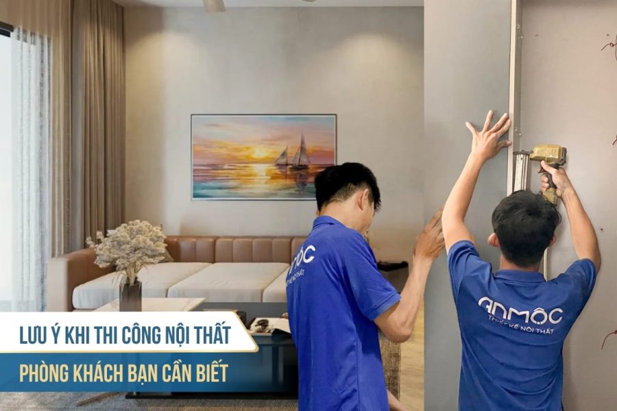 Lưu ý khi thi công nội thất phòng khách bạn cần biết
