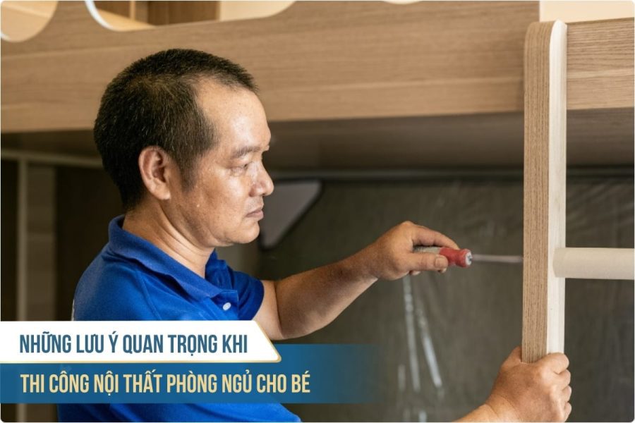 Những lưu ý khi thi công nội thất phòng ngủ cho bé
