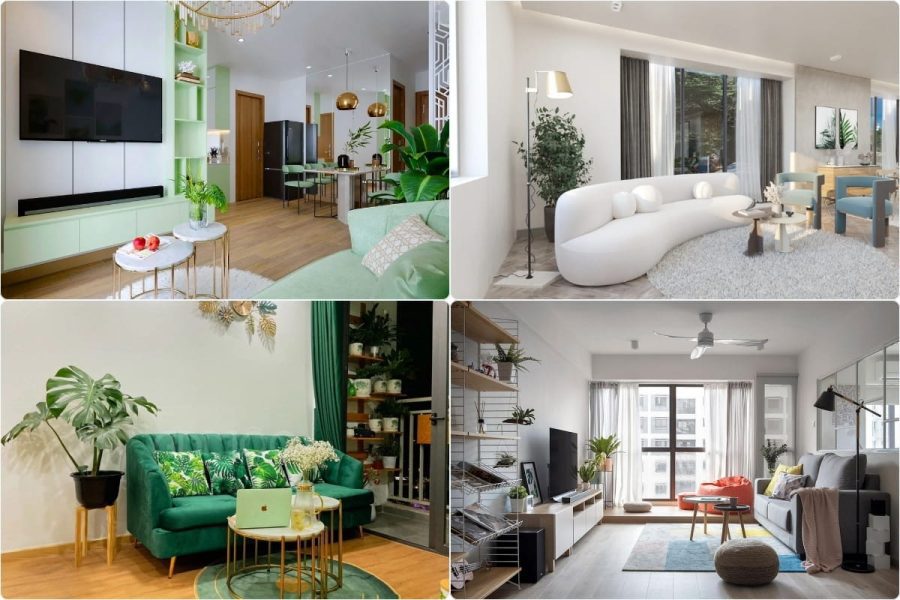Nội thất phòng khách chung cư Scandinavian