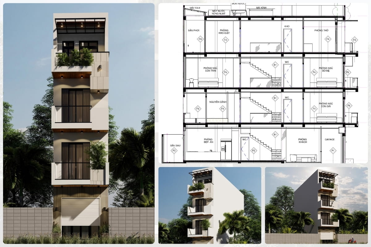 Thiết kế nội thất nhà phố Tân Phú 60m2