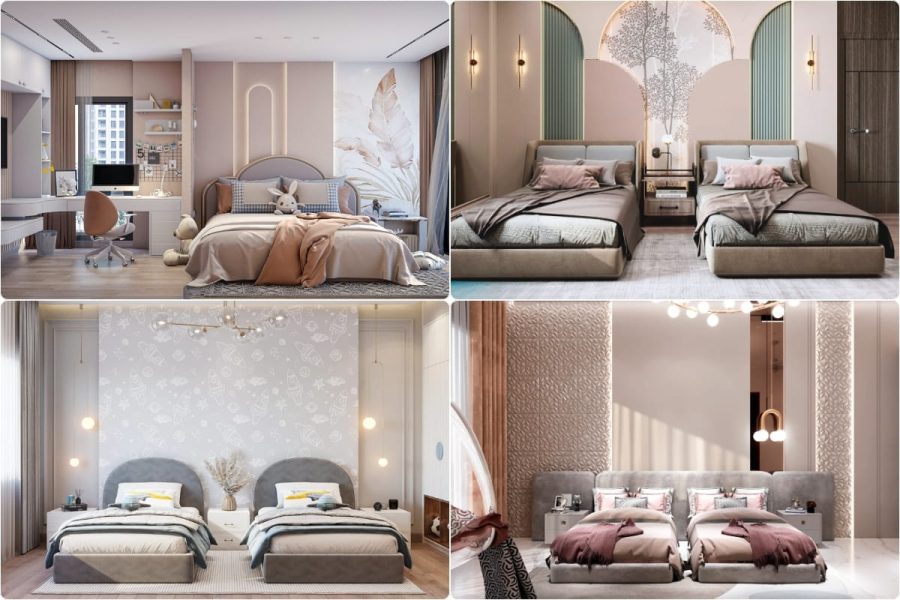 Xu hướng thiết kế nội thất phòng ngủ cho bé nhà phố hiện đại