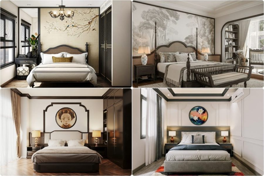 Xu hướng thiết kế nội thất phòng ngủ chung cư Indochine