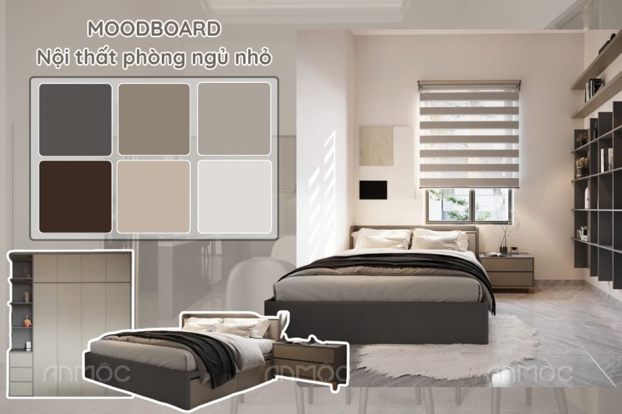Moodboard phòng ngủ nhỏ