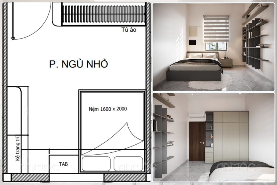 Nội thất phòng ngủ nhỏ
