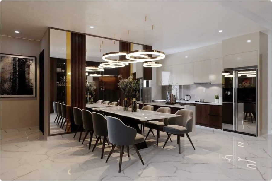 Thiết kế nội thất phòng ăn chung cư