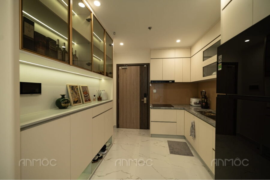 Mẫu thi công nội thất phòng bếp chung cư 70m2 - 2
