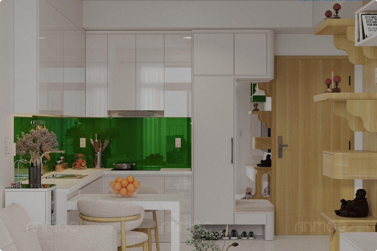 Phòng khách & bếp-thiết kế nội thất chung cư Asiana Capella 66m2 (3)