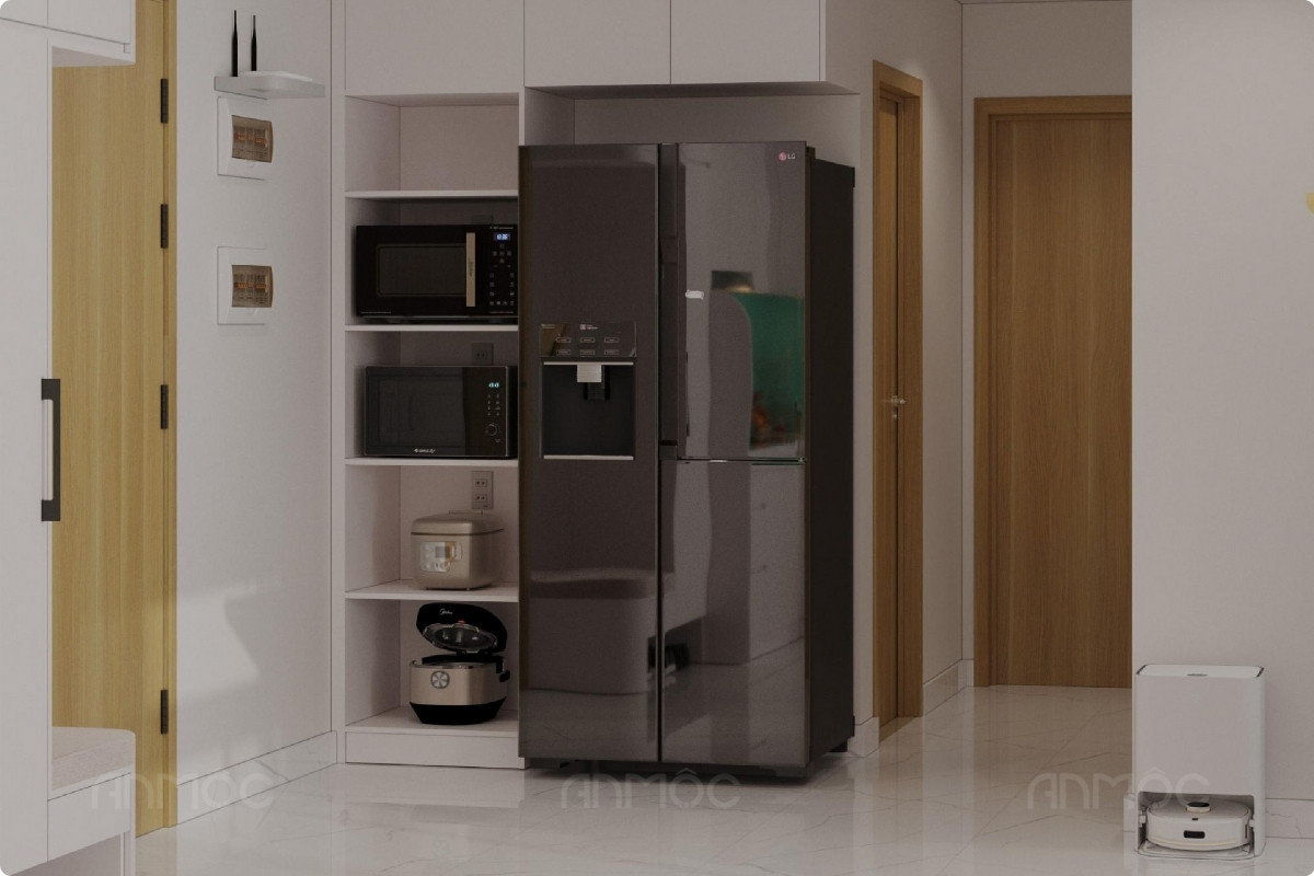 Phòng khách & bếp-thiết kế nội thất chung cư Asiana Capella 66m2 (5)