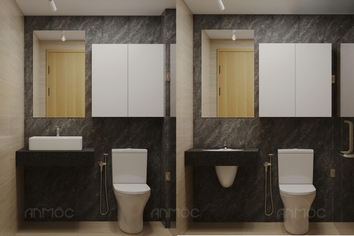 Phòng vệ sinh-thiết kế nội thất chung cư Asiana Capella 66m2