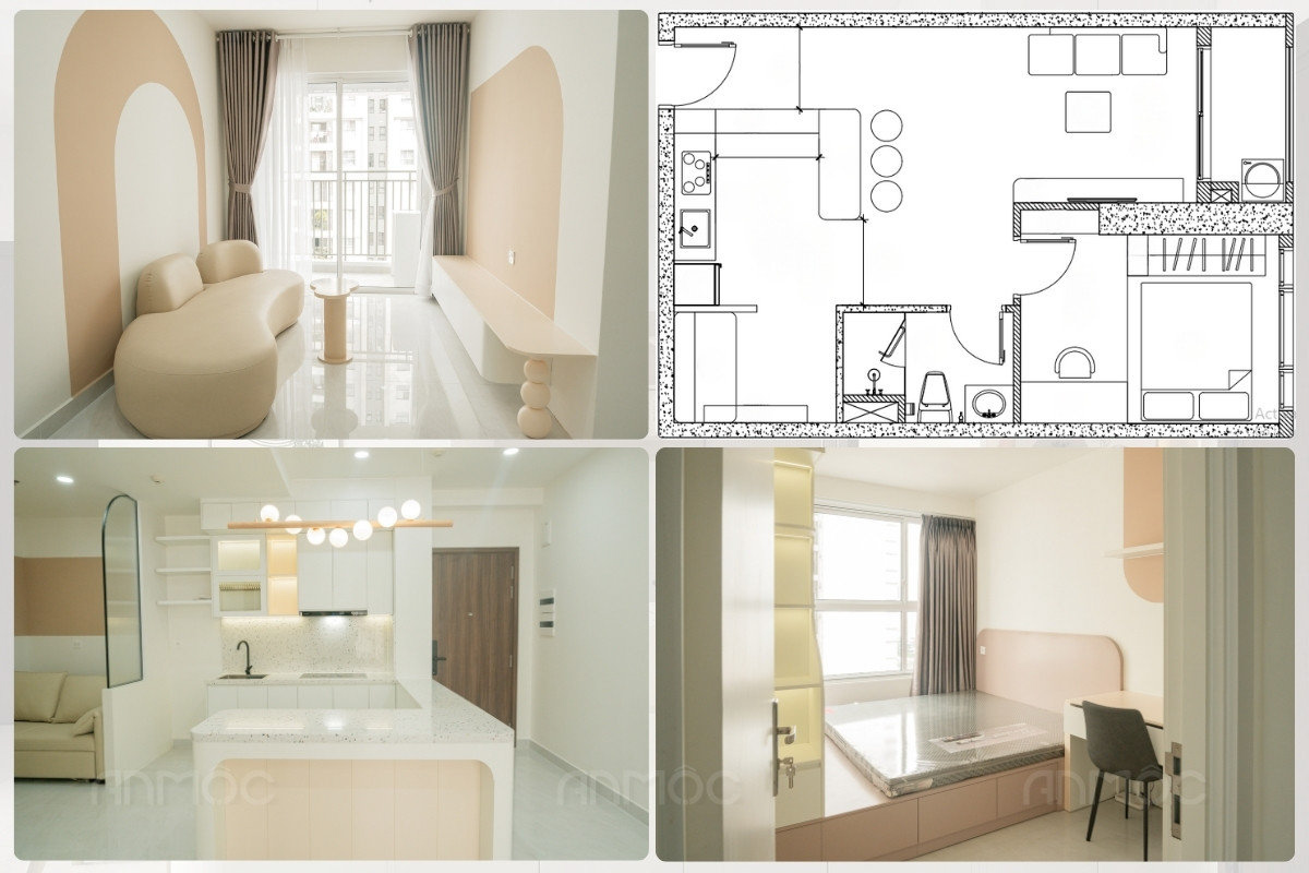 Thi công hoàn thiện nội thất chung cư Sunrise Riverside 1408 sang trọng, tinh tế