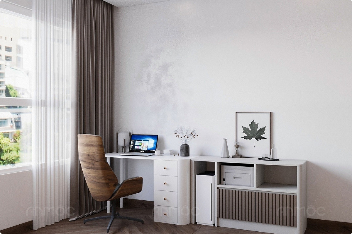 Thiết Kế Nội Thất Phòng Ngủ Chung Cư Riviera Point Tower 5 24 Bàn làm việc phòng ngủ master-Thiết kế nội thất phòng ngủ chung cư Riviera Point TOWER 5 17m2