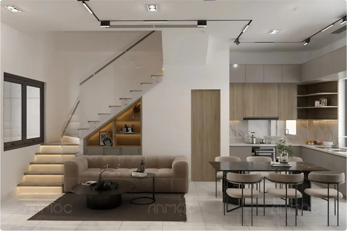 21+ Mẫu Thiết Kế Nội Thất Nhà Phố Đẹp Không Thể Bỏ Qua 2026 2996 Nội thất đơn giản, hạn chế sự cầu kì và tập trung vào công năng