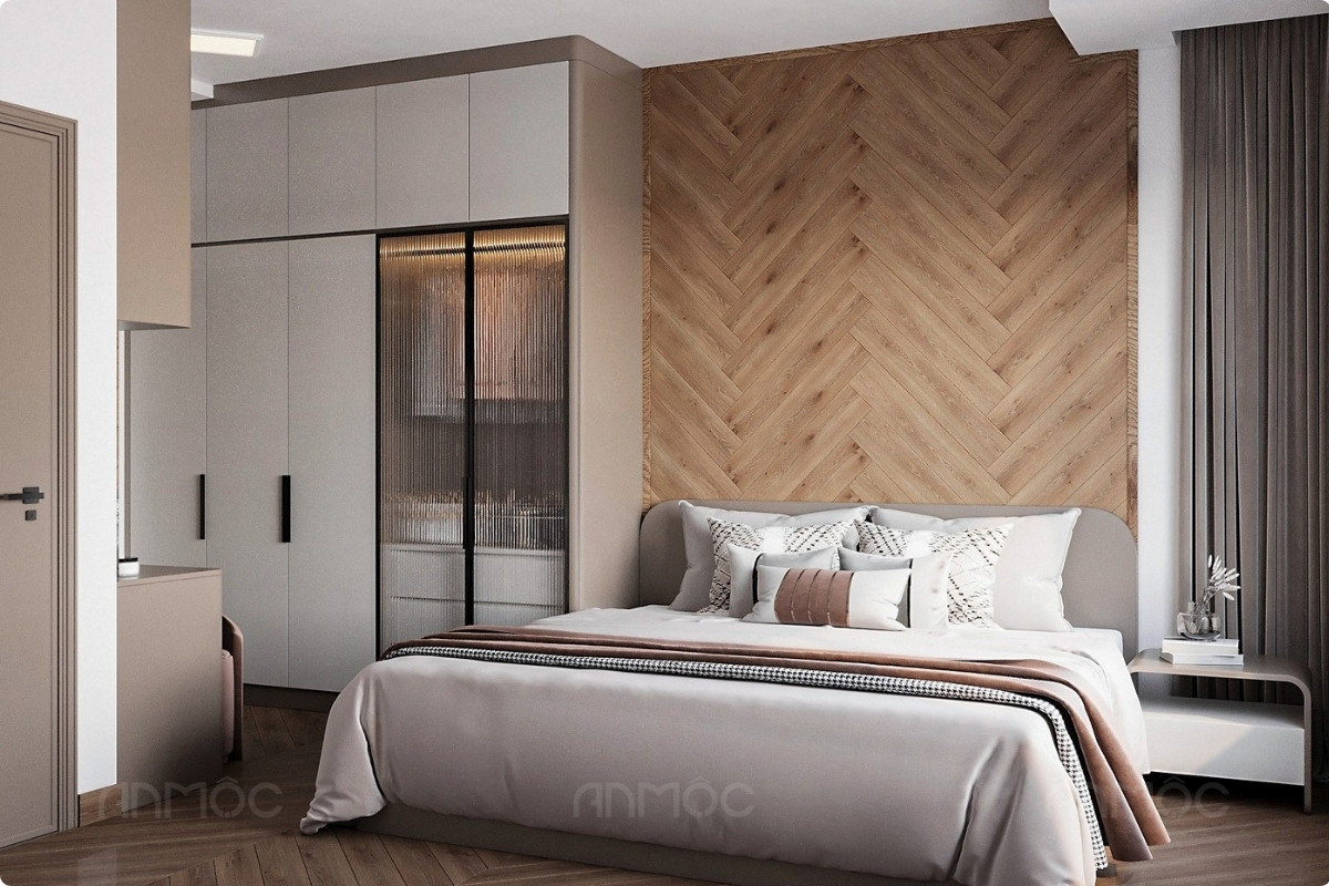 Thiết Kế Nội Thất Phòng Ngủ Chung Cư Riviera Point Tower 5 25 Phòng ngủ master-Thiết kế nội thất phòng ngủ chung cư Riviera Point TOWER 5 17m2 (2)