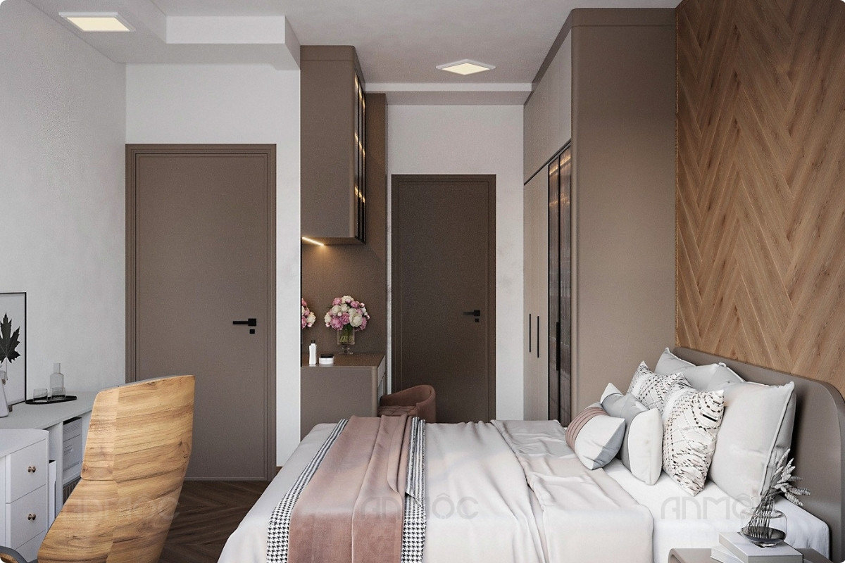 Thiết Kế Nội Thất Phòng Ngủ Chung Cư Riviera Point Tower 5 26 Phòng ngủ master-Thiết kế nội thất phòng ngủ chung cư Riviera Point TOWER 5 17m2 (3)