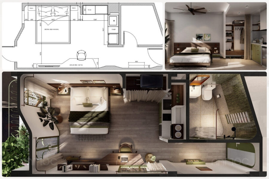 Phòng ngủ nhà phố với thiết kế hiện đại, tiện nghi, tối ưu công năng cho sinh hoạt hằng ngày