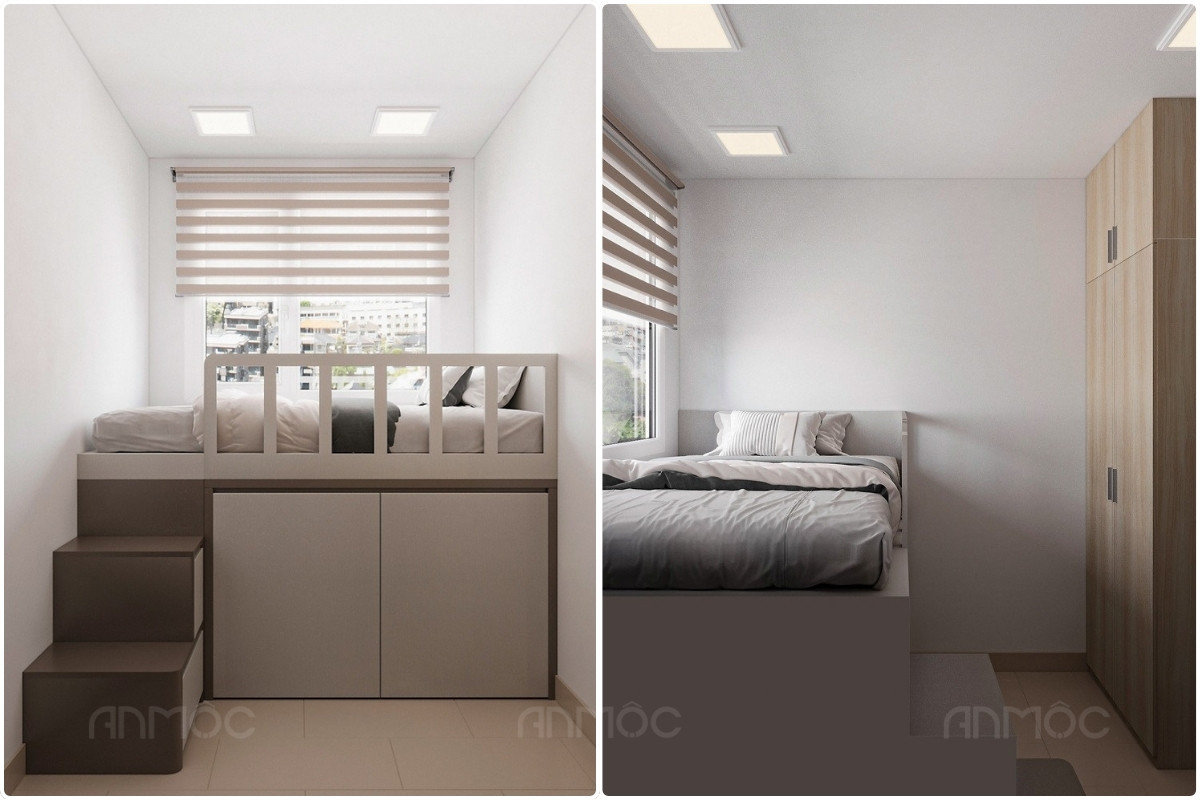 Thiết Kế Nội Thất Phòng Ngủ Chung Cư Riviera Point Tower 5 28 Phòng ngủ nhỏ-Thiết kế nội thất phòng ngủ chung cư Riviera Point TOWER 5 17m2