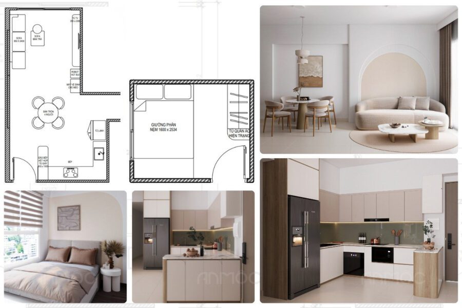 Tổng quan mặt bằng và nội thất căn hộ Westgate An Gia