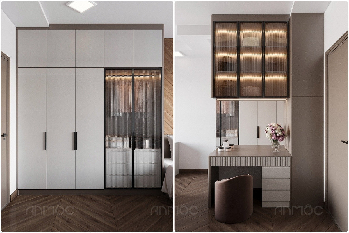Thiết Kế Nội Thất Phòng Ngủ Chung Cư Riviera Point Tower 5 29 Tủ áo và bàn trang điểm-Thiết kế nội thất phòng ngủ chung cư Riviera Point TOWER 5 17m2