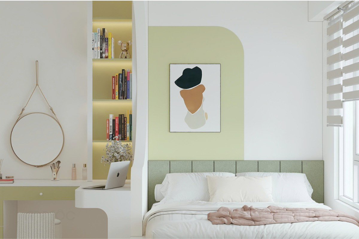 Phòng ngủ master gọn gàng và thoáng đãng