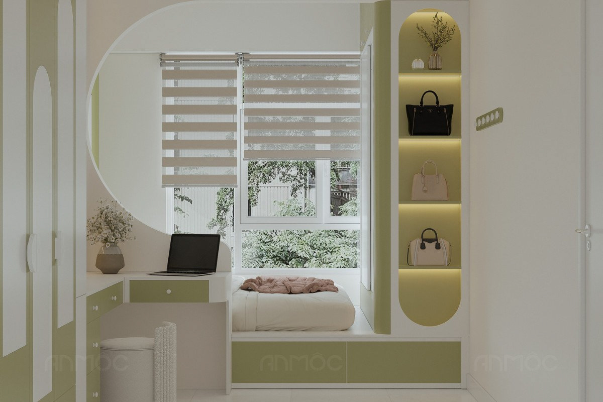 Tổng thể không gian phòng ngủ master