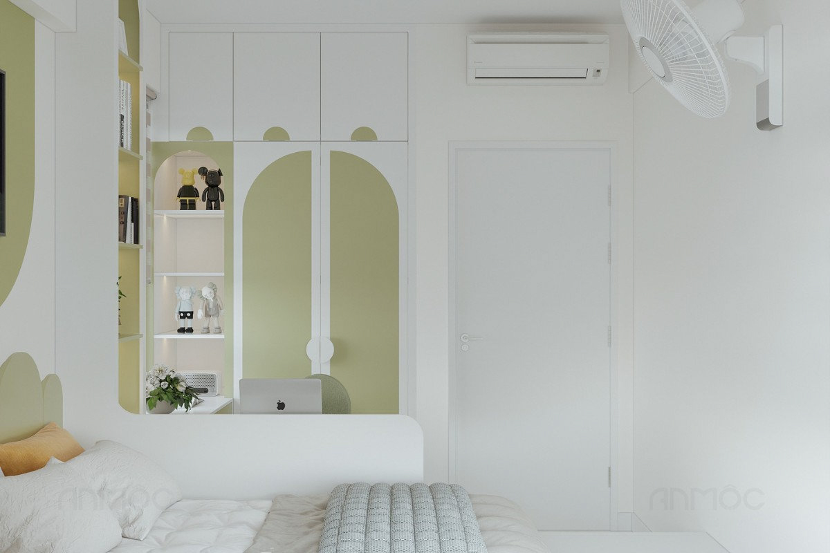 Tổng thể không gian phòng ngủ nhỏ