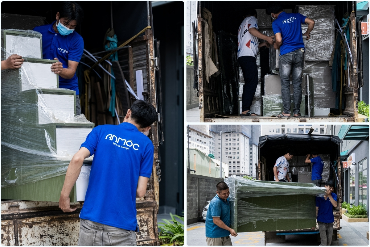 Vận chuyển hàng lên công trình Bcons Green Topaz