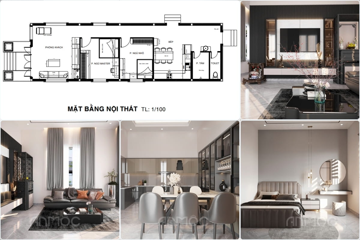 Thiết kế nội thất nhà phố Bình Dương 120m2