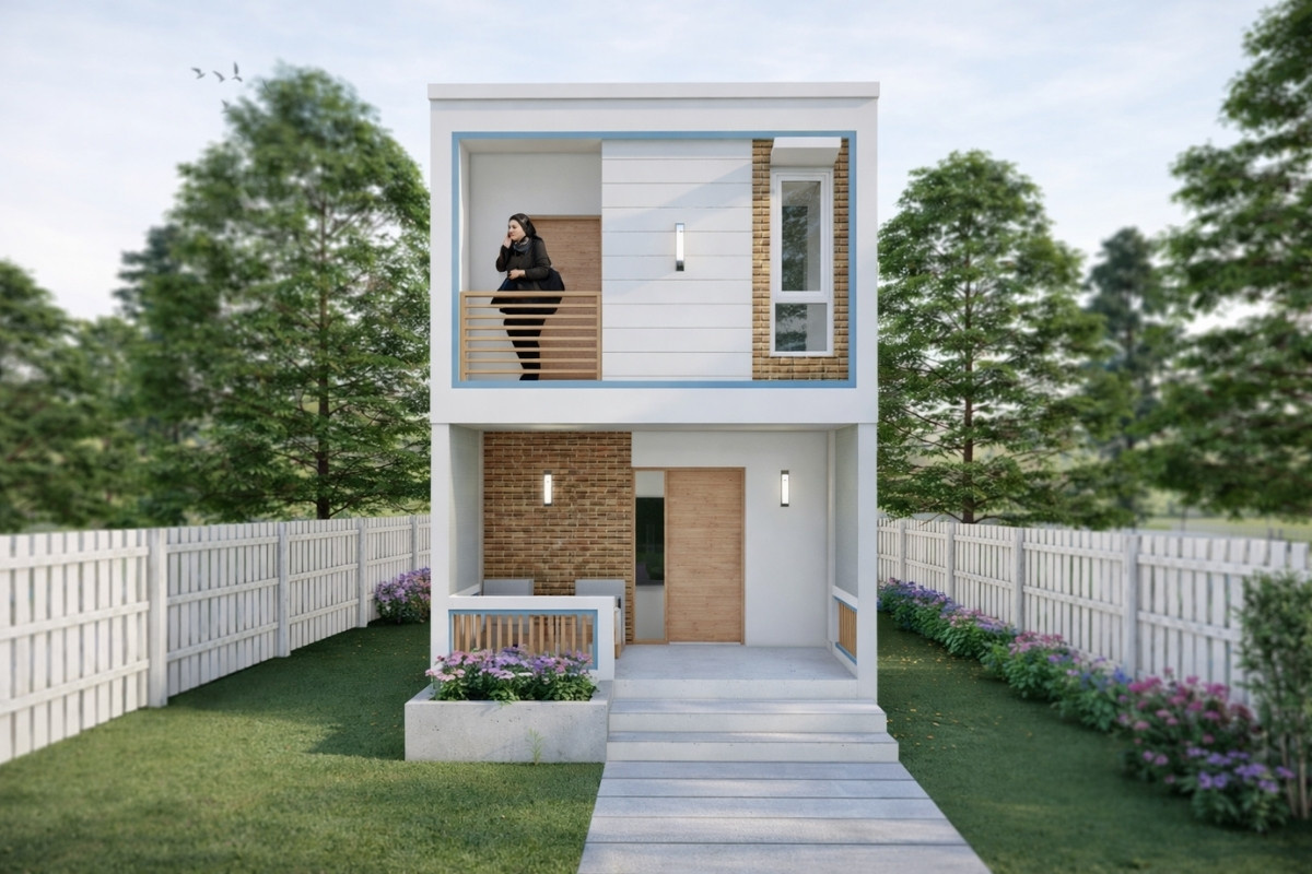 Các mẫu nhà ống 2 tầng đẹp 2026