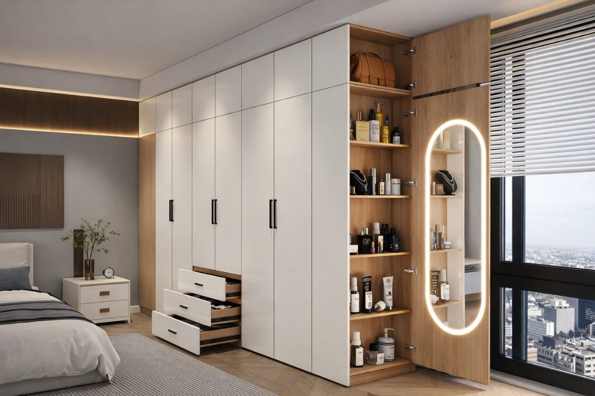 Các yếu tố phong thủy cần lưu ý khi bố trí tủ quần áo