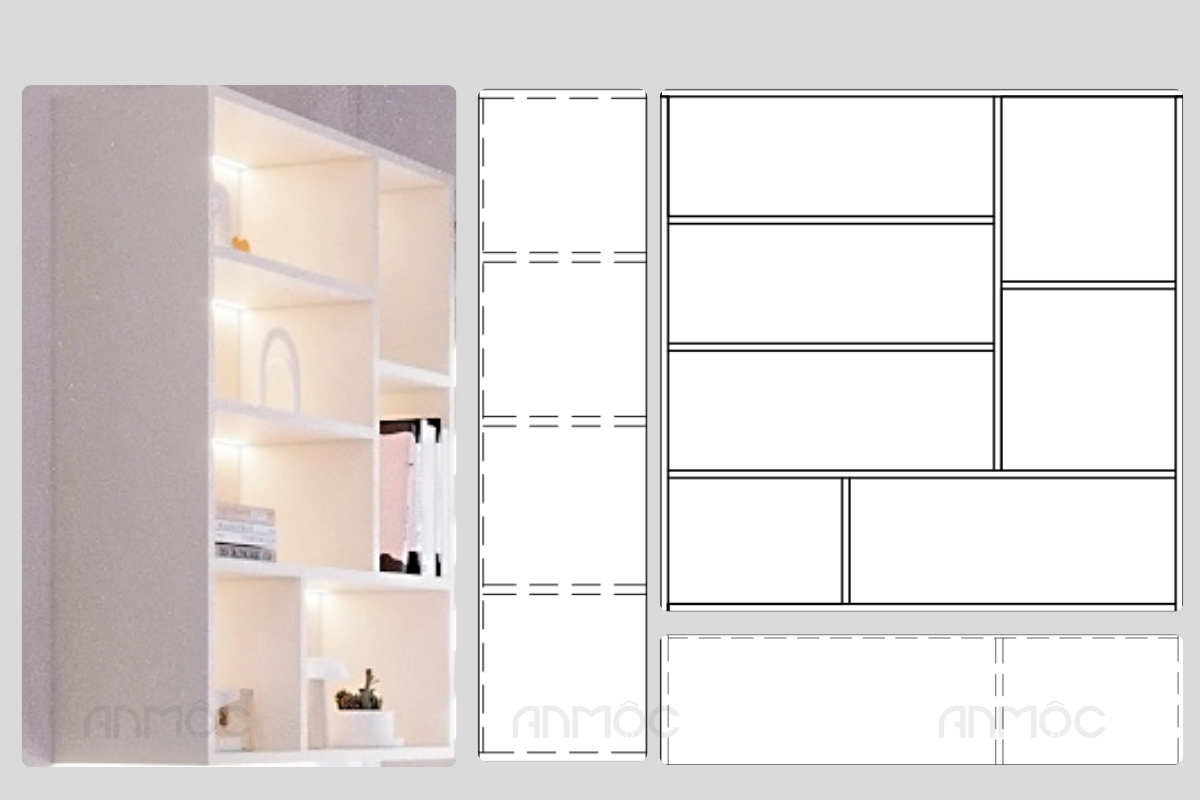 Chi tiết kệ sách