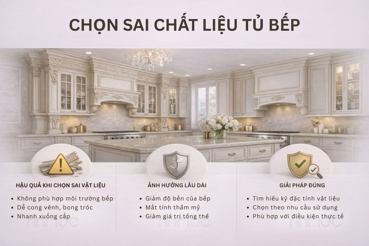 Chọn sai chất liệu khiến cho tủ giảm độ bền