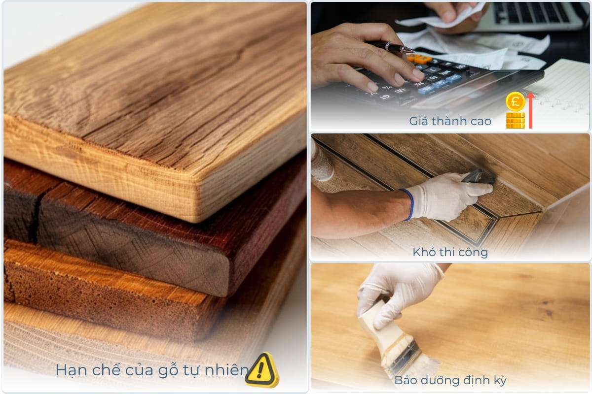 Hạn chế khi sử dụng gỗ tự nhiên