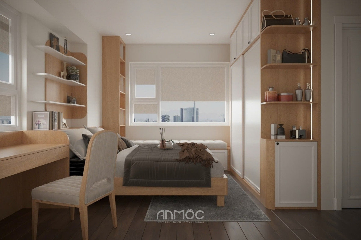 Hướng nhìn từ cửa vào phòng ngủ 2