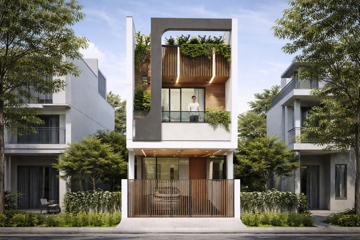 Mẫu nhà ống 2 tầng đẹp nhất 2026_An Mộc