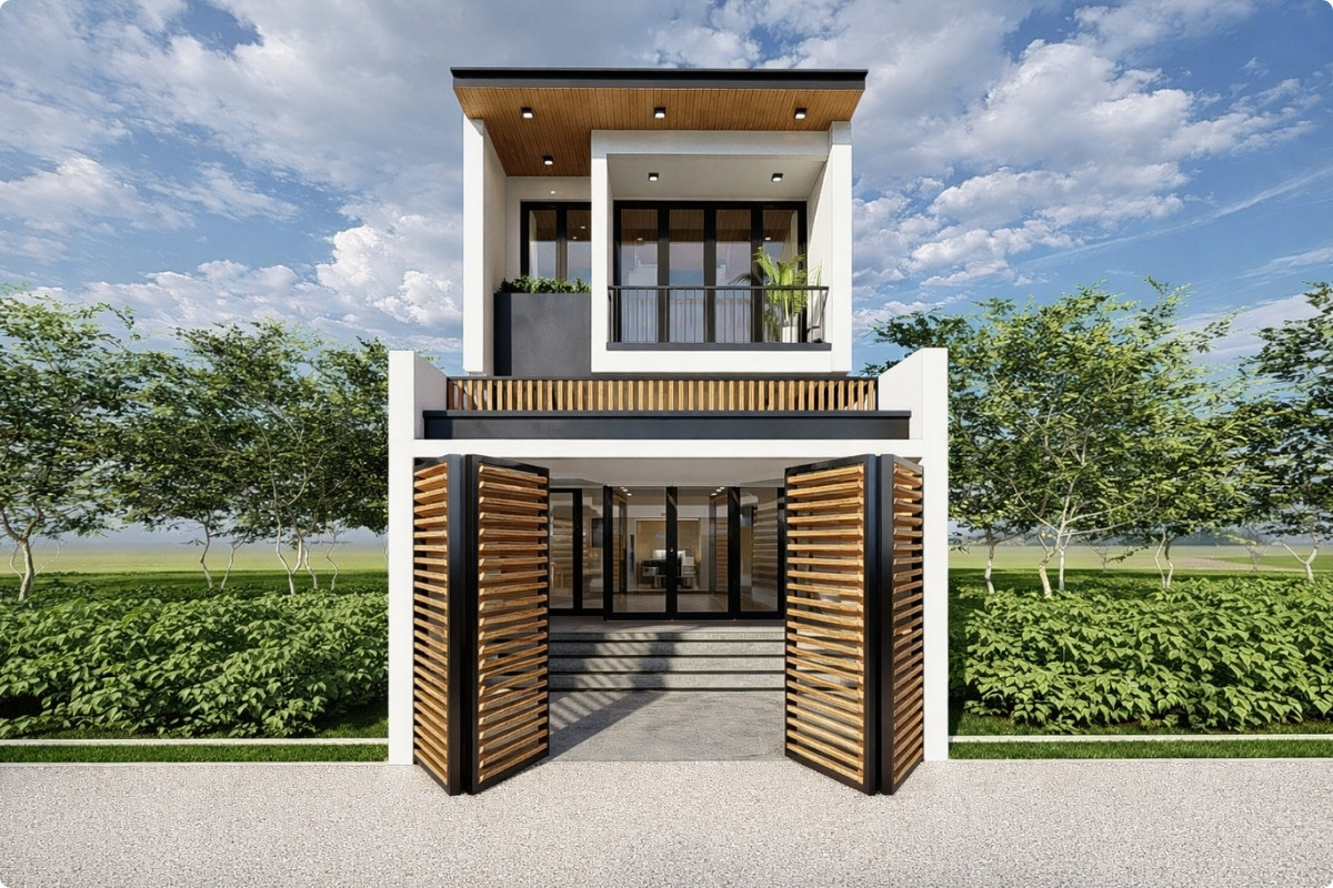 Mẫu nhà ống 2 tầng đẹp ở nhà phố