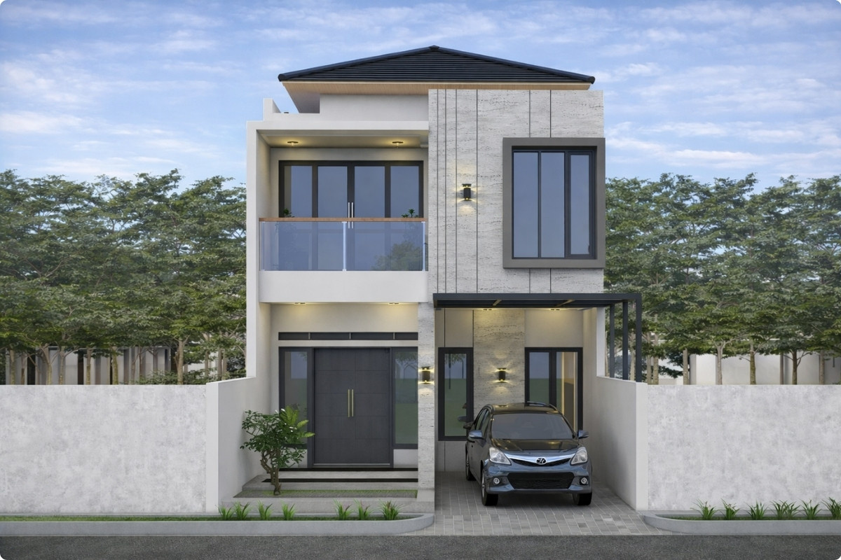 Nhà ống 2 tầng 3 phòng ngủ