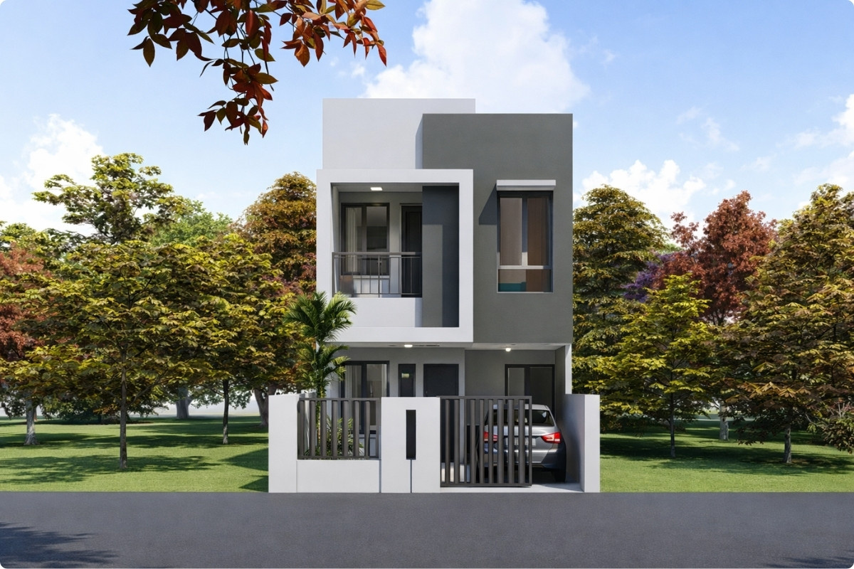 Nhà ống 2 tầng 4 phòng ngủ