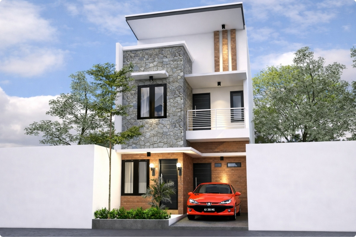 Nhà ống 2 tầng 4 phòng ngủ